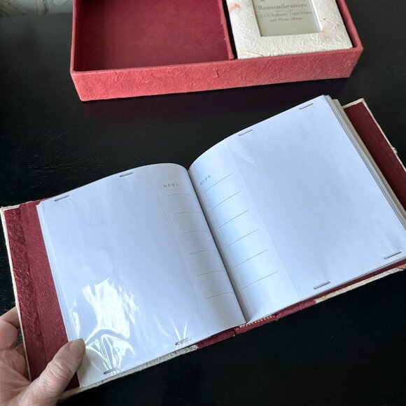 Remembrances Mulberry Paper Frame & Photo Album Boxed Set - Picture 7 of 10